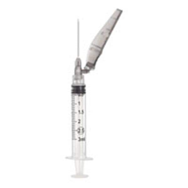 Hypodermic Syringe/Needle 22gx1-1/2" 3cc Black Safety Low Dead Space 100/Bx