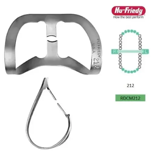 Rubber Dam Clamp Winged Size 212 Ea