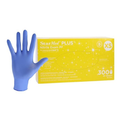 StarMed Plus Nitrile Exam Gloves X-Small Purple Non-Sterile