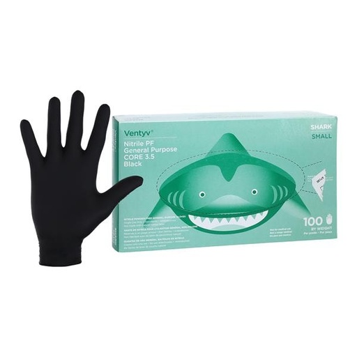 Shark Nitrile General Purpose Gloves Small Black