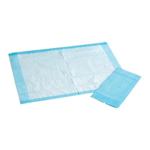Incontinence Underpad Unisex 30x36" Light Absorbency White/Blue 100/Ca