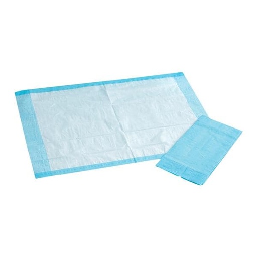 Incontinence Underpad Unisex 23x36" Light Absorbency White/Blue 150/Ca