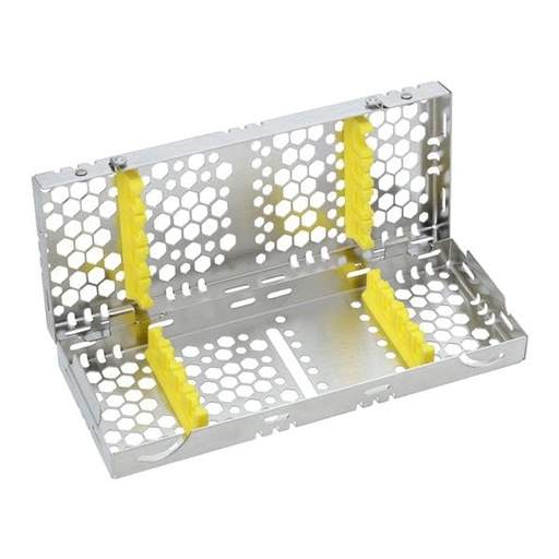 2-Tier Cassette 100% Stainless Steel Small Yellow 8 Instruments Each