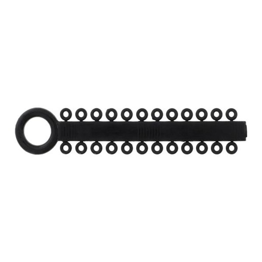 Power Sticks Ligature Ties Elastomeric 0.120 in Latex-Free Black 42/Pk