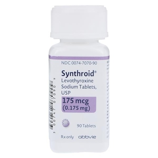 Synthroid Tablets 175mcg Bottle 90/Bottle Each