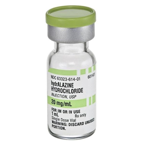 Hydralazine HCl Injection 20mg/mL SDV 1mL 25