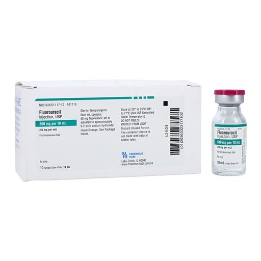 Fluorouracil 50mg/mL 10/Package (Adrucil)