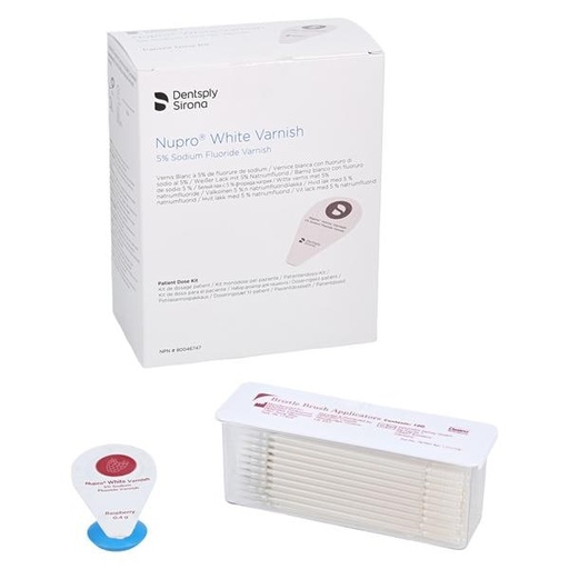NUPRO Fluoride Varnish Unit Dose 5% NaF 0.4 Gm Raspberry White 100/Bx