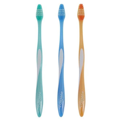 Colgate Wave Toothbrush Adult Compact Soft Assorted Colors 6/Bx