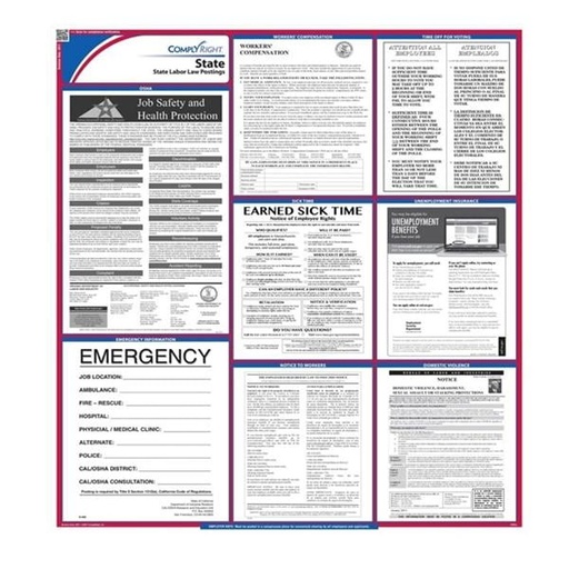 Poster State Labor Law Ohio English 27 in x 39 in Ea
