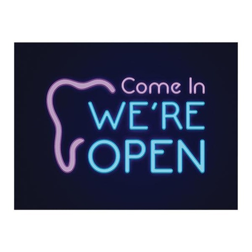 Imprinted Recall Cards We're Open Tooth 4 in x 6 in 250/Pk